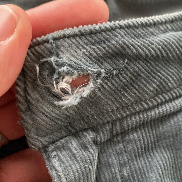 Patagonia blue grey low rise skinny leg corduroy pants size 30 - Picture 6 of 6